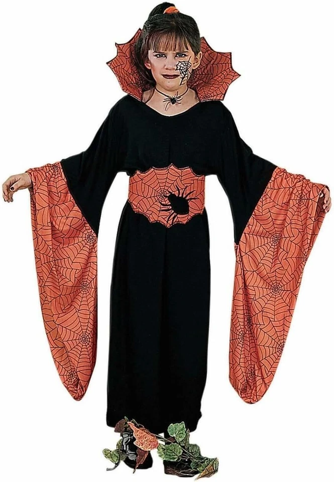 Spiderella Bruja Malvada Negro Gótico Vestido Elegante Disfraz Halloween Niño Foto 1 de 2