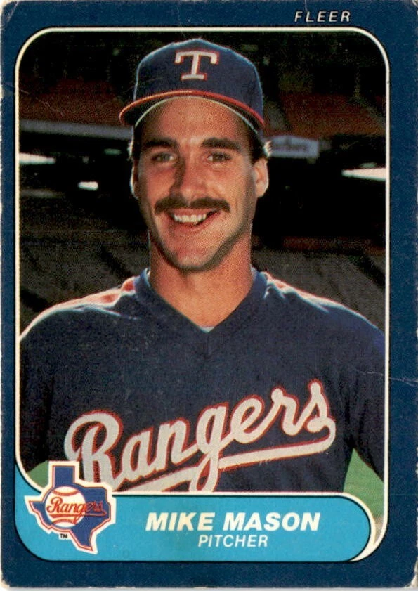 1986 Fleer Mike Mason #565 Texas Rangers Baseball Card - Image 1 of 1