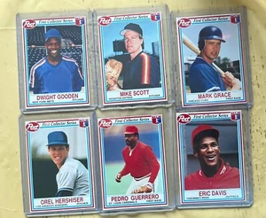 6 lot 1990 Post Cereal Cards Gooden Davis Guerrero Hershiser Grace Scott - Picture 1 of 8