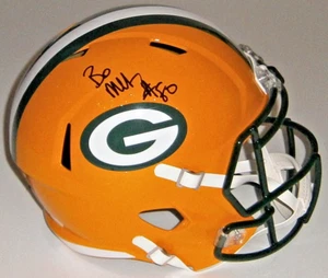 Casco PACKERS Bo Melton firmado tamaño completo réplica velocidad con #80 JSA AUTO autógrafo - Imagen 1 de 2