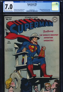 SUPERMAN #54 - CGC-7.0, OW-W - Edad de Oro - Imagen 1 de 3