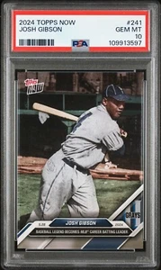 Josh Gibson - 2024 Topps Now Card #241 PSA 10 GEM MINT QTY!! - Bild 1 von 2