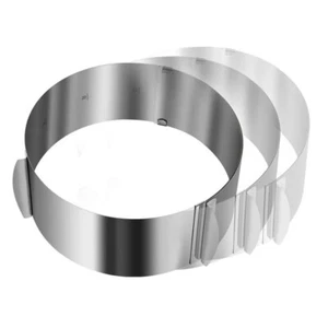 Adjustable Baking Round Cake Ring Mold 6-12" Stainless Steel With Scaling Inside - Picture 1 of 9