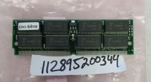 64MB 16X32 EDO SIMM NON-ECC NON-PARITY 72PINS SINGLE RANK 16X4 50NS RAM FOR - Picture 1 of 1