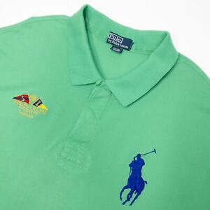 Polo Ralph Lauren Big Pony Shirt Men's 4XB Yacht Club Embroidered Preppy Green
