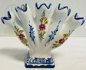 Ceramic Hand Painted Portuguese Five Finger Bud Vase Gorgeous*24260L S32 - Picture 1 of 6