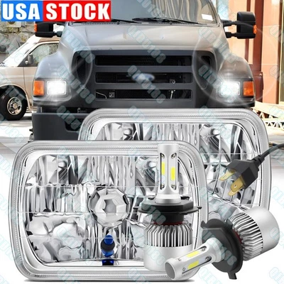 2x 5x7 7x6" LED Headlight For Ford F650 F750 F 250 F 350 F 450 F 550 Super Duty - Image 1 of 4