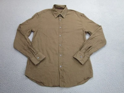 Roberto Cavalli Shirt Mens 52 Medium Brown Snakeskin Print Long Sleeve Button - Image 1 of 4