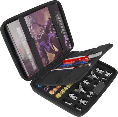 BRANDED DND Dice Tray Box Polyhedral Rolling Tray Storage Bag Holder RPG Dungeons Dragon