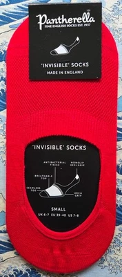 Pantherella Men's English Invisible Cotton Socks Bright Red UK 6-7 EU 39-40 £13 - Image 1 of 4