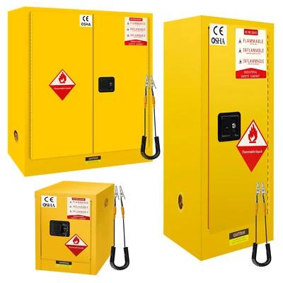 MARSMO Fireproof Safety Storage Cabinet Durable Flammable Welded Bin 20/30/45 Gallon