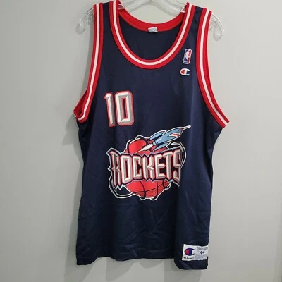 Rare VTG 90s NBA Champion Houston Rockets Sam Cassell 10 Jersey Mens 44 L - Image 1 of 4