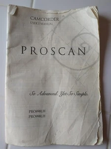 User Guide - Proscan Camcorder PRO898LH PRO998LH - Instruction Manual OEM - Picture 1 of 4