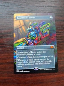 1x BORDERLESS GAUNTLET OF POWER - Dominaria - MTG - Magic the Gathering - Picture 1 of 1