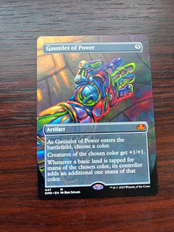 1x BORDERLESS GAUNTLET OF POWER - Dominaria - MTG - Magic the Gathering - Image 1 of 1
