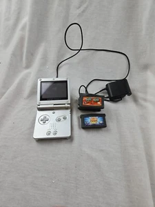 Nintendo Game Boy Advance SP Handheld Console - Pearl Blue with charger SEE Pics - Picture 1 of 10