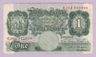 BANK OF ENGLAND - £1 - Beale 1950 GREEN NOTE C15J  Pick#369b  Very Fine - LOOK!
