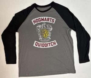 Harry Potter Adult XL Hogwarts Quidditch Gray Long Sleeve T Shirt Unisex  - Picture 1 of 7