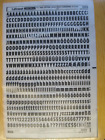 1 x Letraset Upp/Low/Num ANTIQUE OLIVE BOLD CONDENS 36pt 10.6mm Sheet 3553  a(R)