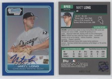 2006 Bowman Draft Chrome Draft Picks Blue Refractor /150 Matt Long #DP83 Auto