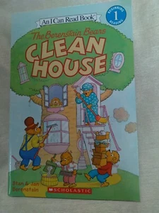 I Can Read ! Level 1 The Berenstain Bears Clean House by Stan & Jan Berenstain  - Picture 1 of 7