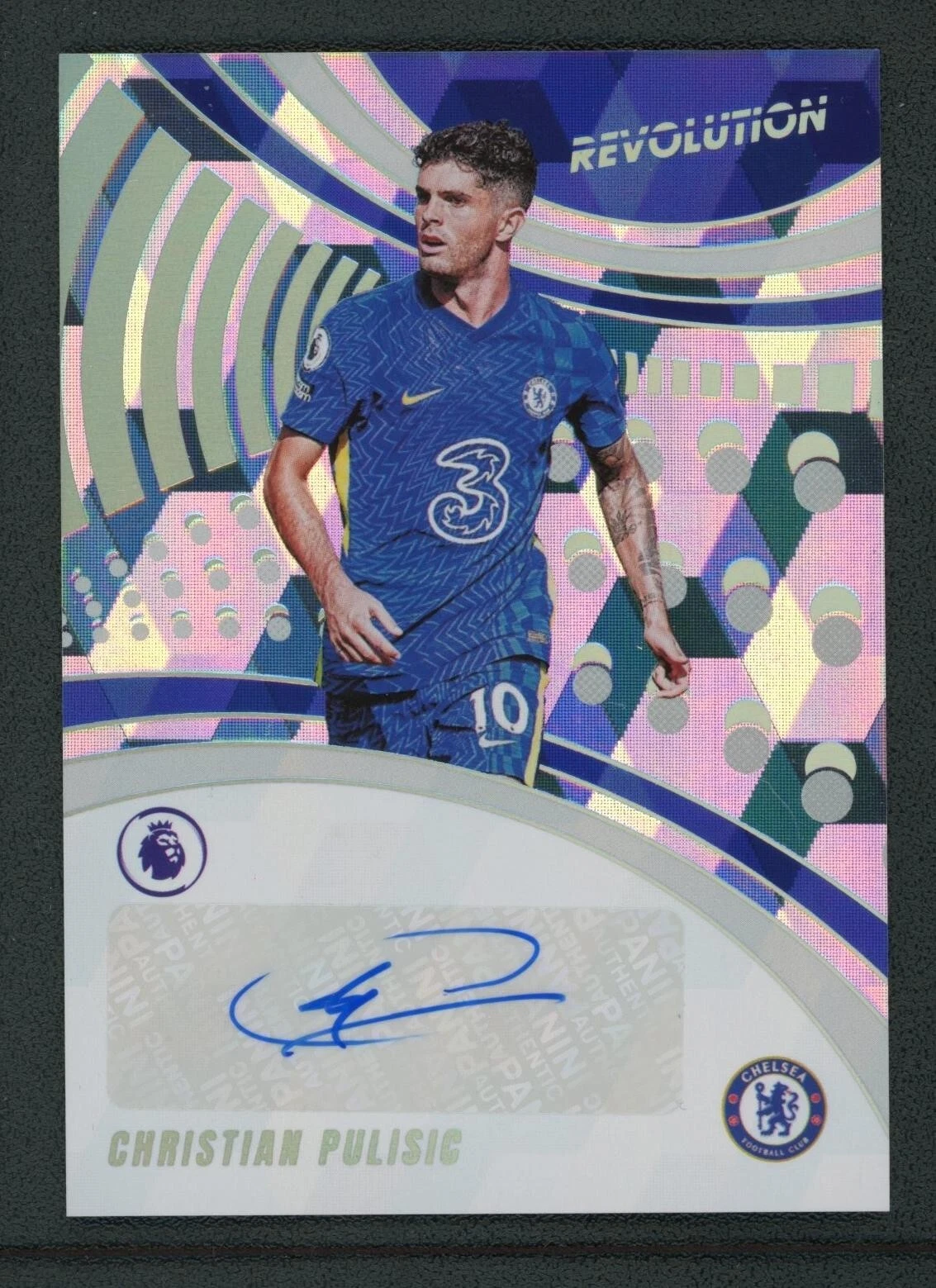 2021-22 CHRISTIAN PULISIC 02/50 AUTO PANINI REVOLUTION PREMIER LEAGUE CUBIC