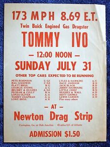 1960 Newton Drag Strip Tommy Ivo Paper Poster