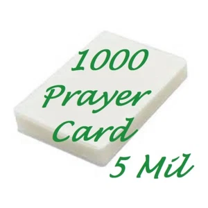 Laminating Pouches Prayer Card 5 Mil 1000 2-3/4 x 4-1/2 X-CLEAR, SEALED BOXES - Picture 1 of 1