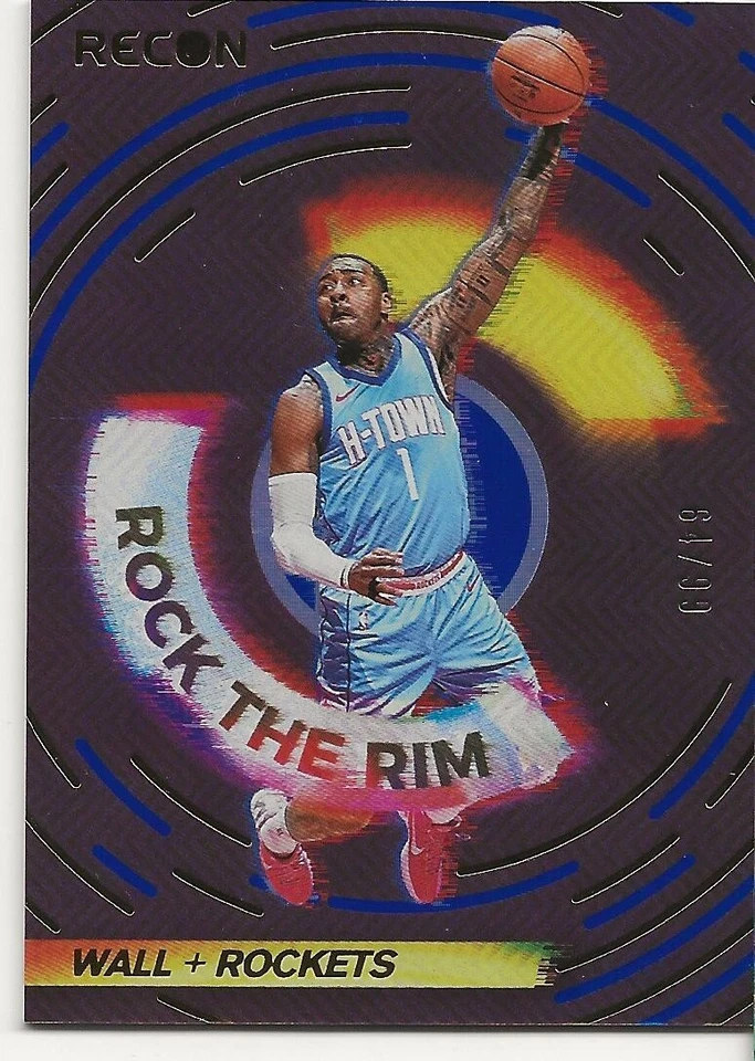 2020-21 panini Recon Rock the Rim Blue John Wall 64/99 #14 - Image 1 of 2