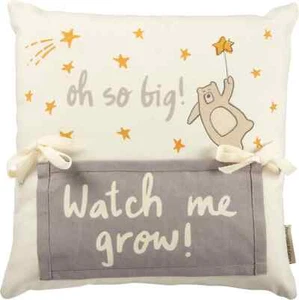 Milestone Pillow Watch Me Grow Pillow 15" x 15" Baby Shower, Baby Gift NEW - Picture 1 of 4