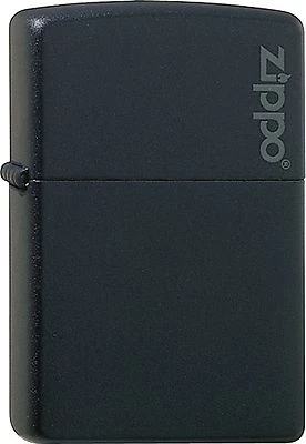 Zippo schwarz matt mit Zippo Logo / MIT oder OHNE Geschenk SET       60001203 - Bild 1 von 2