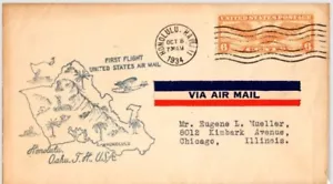 Inter-Island Airways First Flight Honolulu Hawaii - Hilo Hawaii - 1934 - Picture 1 of 2