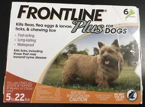 Front Plus Flea and Tick Treatment for Small Dogs 5-22 LBs 6 Doses - Picture 1 of 2