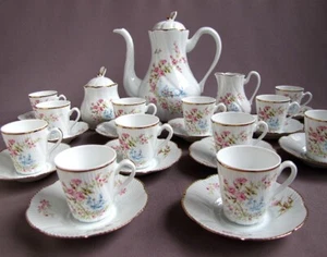 Service à café Tahiti Mélodie en Porcelaine de Limoges La Seynie France - Picture 1 of 5