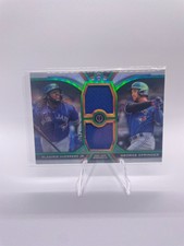2023 Tribute Dual Relics 2 Player Green /99 Vladimir Guerrero Jr George Springer