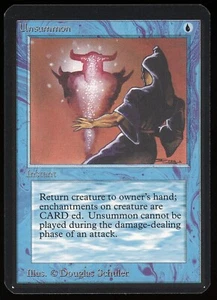 1993 MTG Magic the Gathering Card Alpha Unsummon Raw NM Gaming Card TCG - Picture 1 of 2