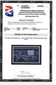 EXCELLENT SCOTT #926 MINT PRISTINE ORIGINAL GUM NH - PSE CERT GRADED VF-XF 85 - Picture 1 of 3