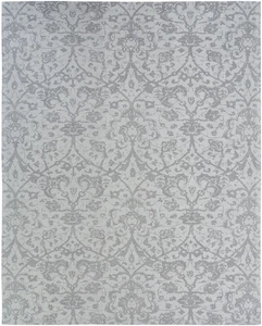 8x11 Kalaty Silver Floral Petals Bulbs Area Rug JR-636 - Aprx 8' 6" x 11' 6" - Picture 1 of 2