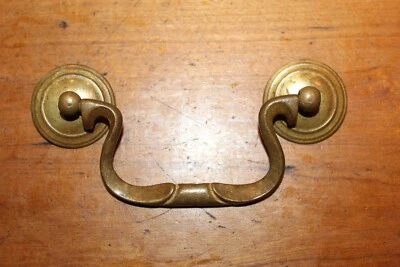 Antique KBC K4762 Cast Bronze Furniture Drawer Pull 3-1/2" OC Holes J-3 - Image 1 of 4