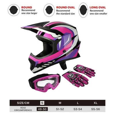 Full Face Motocross Motorcycle Helmet Off Road Street Dirt Bike MX MTV - DOT - Image 1 of 4