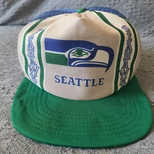 vintage Seattle Seahawks NFL football truckers hat mesh snapback Mariners AJD - Picture 1 of 7