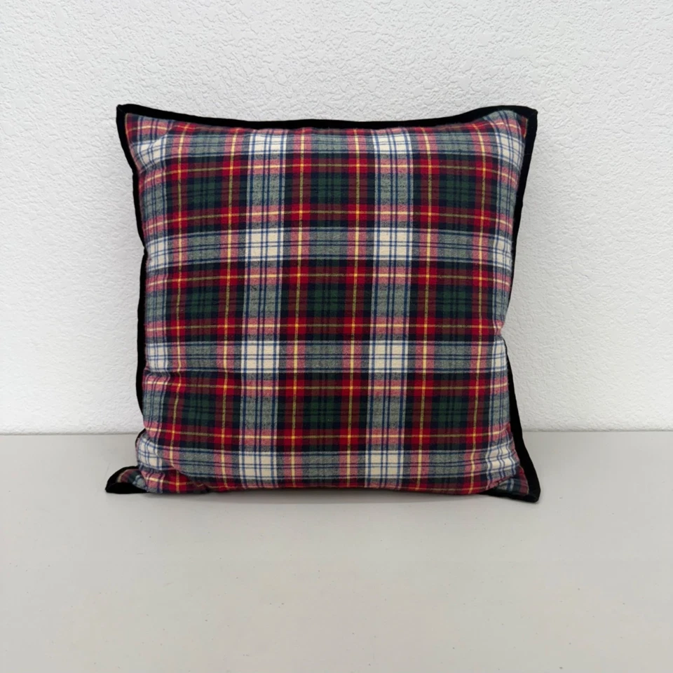 Lauren Ralph Lauren Holiday Tartan Plaid Down Feather Throw Pillow Home Decor - Image 1 of 4