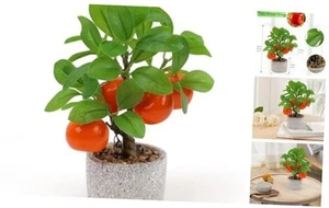 Artificial Potted Plants Fake Orange Tree Bonsai Decoration Faux Citrus Fruit - Picture 1 of 8
