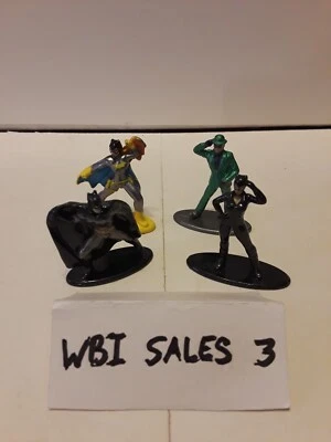 Lote de 4 figuras de metal de 2 pulgadas Jada Toys Batman, Riddler, Cat Woman y Batgirl Foto 1 de 4