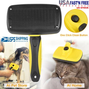 Pet Self Cleaning Brush Dog Cat Hair Remover Comb Pet Grooming Massage Brush - Picture 1 of 12