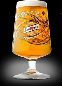 Set 2 x San Miguel Exploration Ltd Edition Pint Glasses Gift Boxed 20oz New - Picture 1 of 2