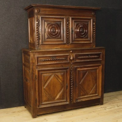 Antiguo armario estilo Luis XIII 700 muebles doble cuerpo madera Foto 1 de 4