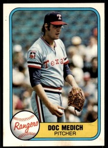 1981 Fleer Doc Medich Texas Rangers #627