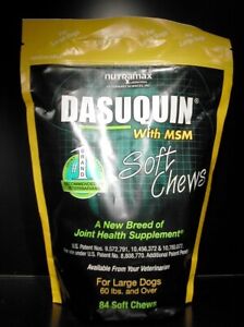 DASUQUIN MSM Soft Chews For Large Dogs 60 lbs and Over 84 Soft Chews Exp 2024