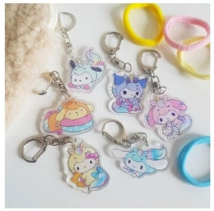 Sanrio Unicorn Costume Acrylic Keychain, Keyholder mini size - Pompompurin - Picture 1 of 4